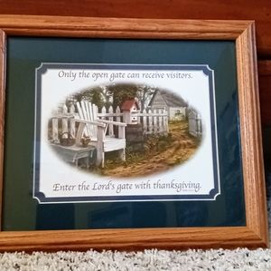 Framed print with Scripture & scenery